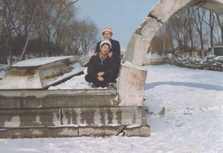 snow covered bridge